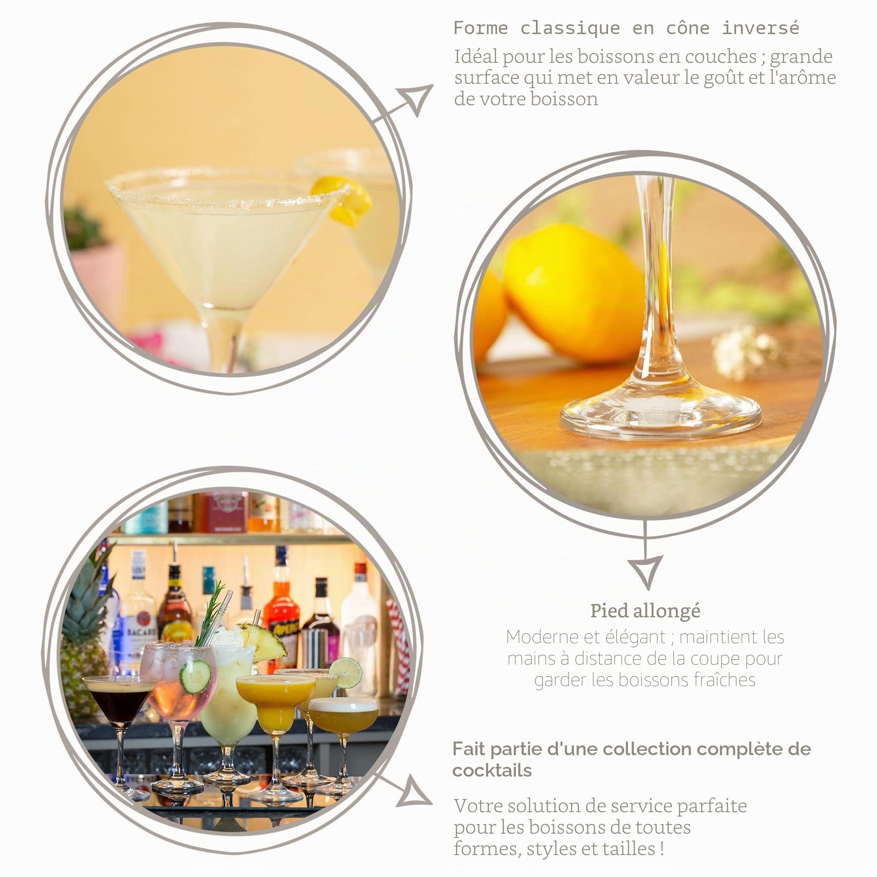 LAV 12x Clear 175ml Misket Martini Verres - Lave-Vaisselle Coffre-Fort Barre de fête Classique Champagne Espresso Cocktail Cocktail Coffret Cadeau