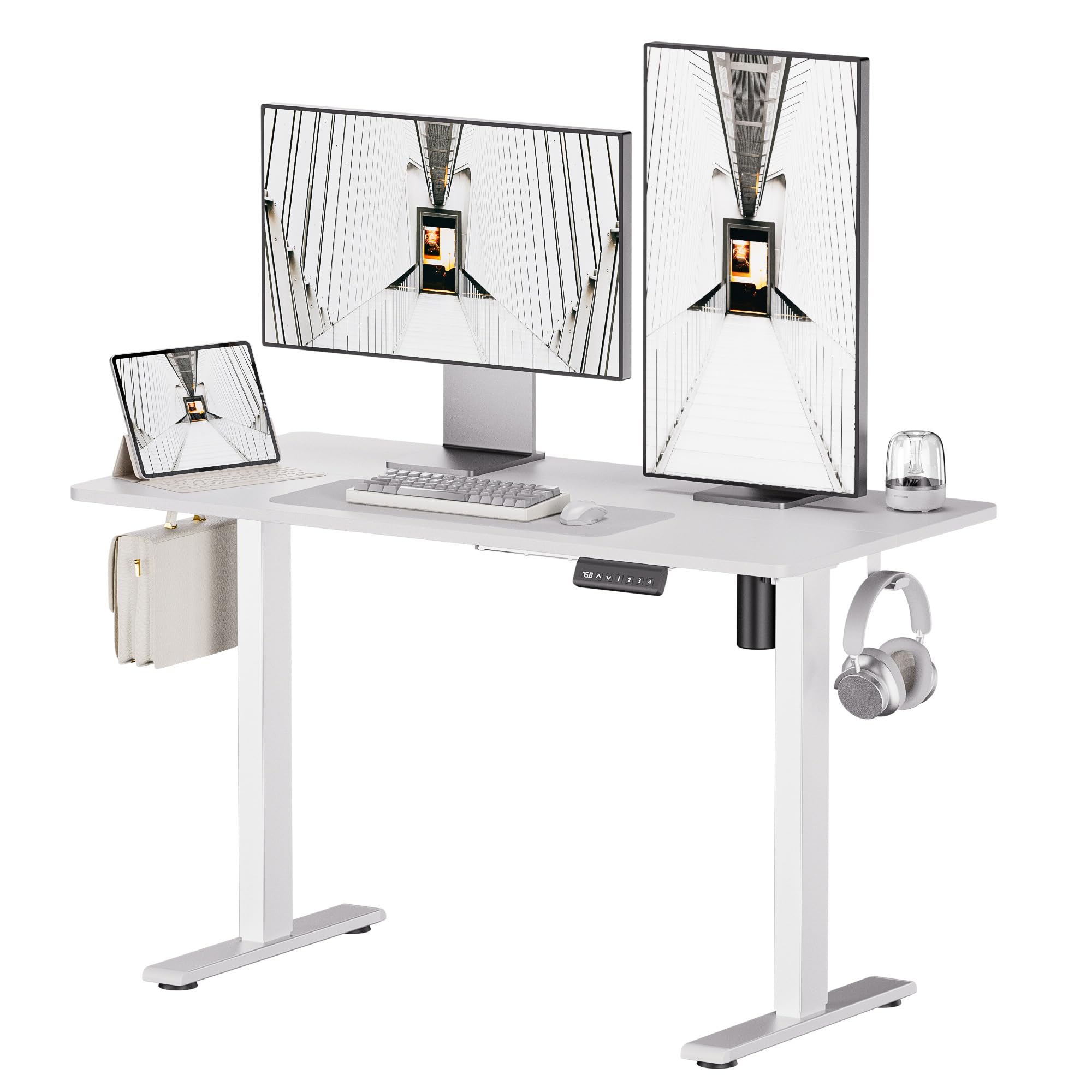 SOHOMACH Electric Standing Desk - Adjustable Height with Memory Preset, 120 x 60 cm Ergonomic Design Home Office Standing Desk