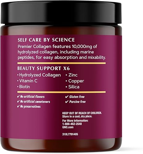 Miniatura 3 de GNC Colágeno en polvo Premier - Sin sabor  Formulado con 6 ingredientes esenciales de apoyo de belleza  14 porciones