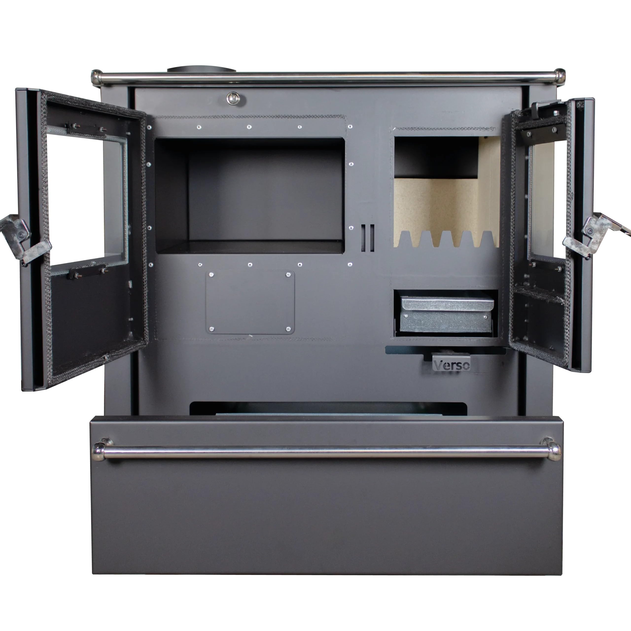 EEK A+ Verso CS Plus Küchenofen Kaminofen Holzherd 7.7 kW - Schwarze Links