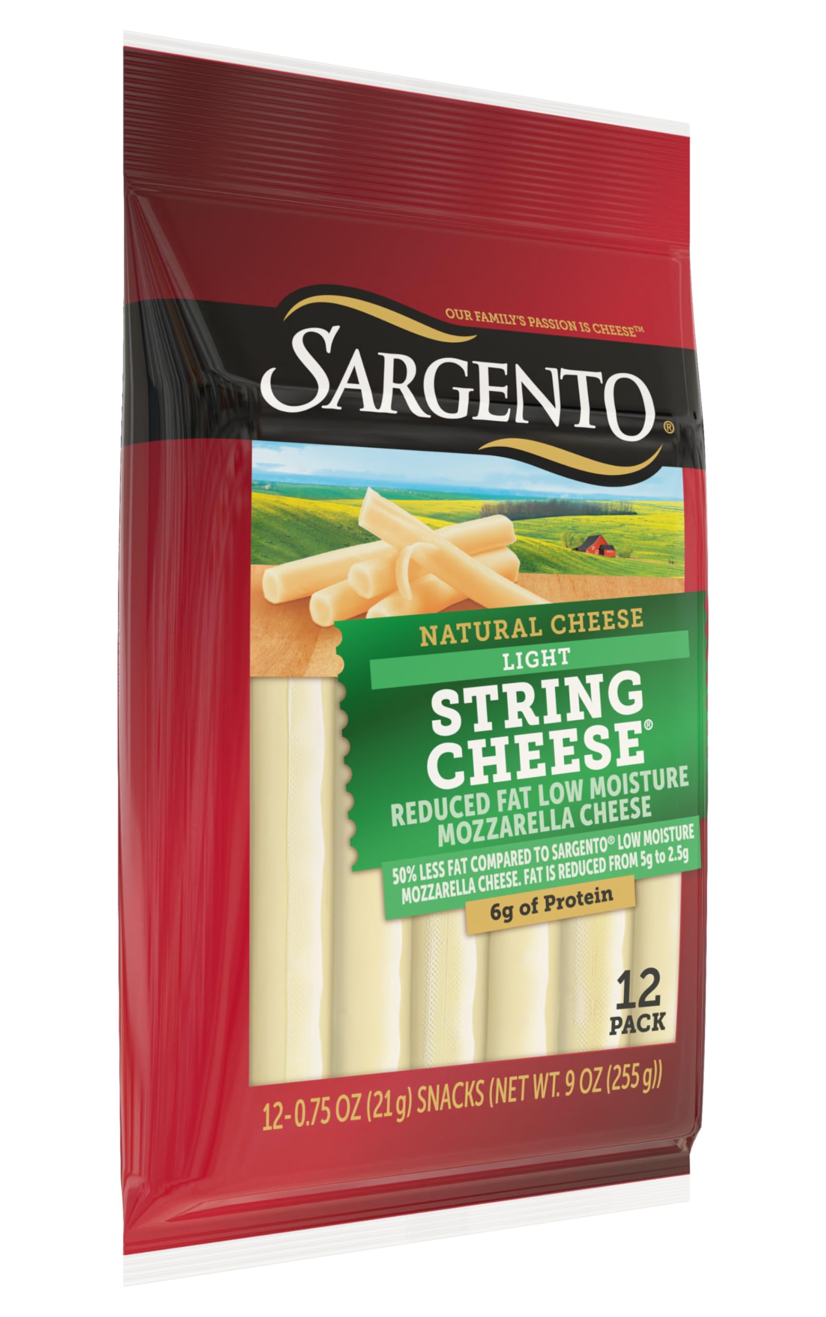 Sargento Reduced Fat Natural Low Moisture Part-Skim Mozzarella Light String Cheese 12-Count — view 5