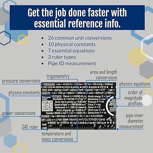 Miniatura 3 de La auténtica regla de bolsillo para ingenieros - Pequeña regla de metal para ingenieros, transportador, compás, escala, gadget de graduación para
