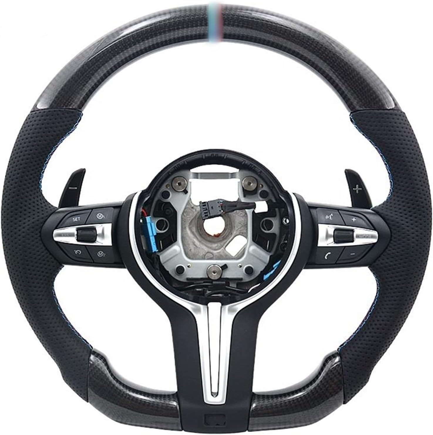 Carbon Fiber Leather Steering Wheel For BMW F01 F10 F30 F11 F20 F21 F31-F34 F36 F22 F23 F46 1 2 3 5 7 Series Car Accessories(M5)