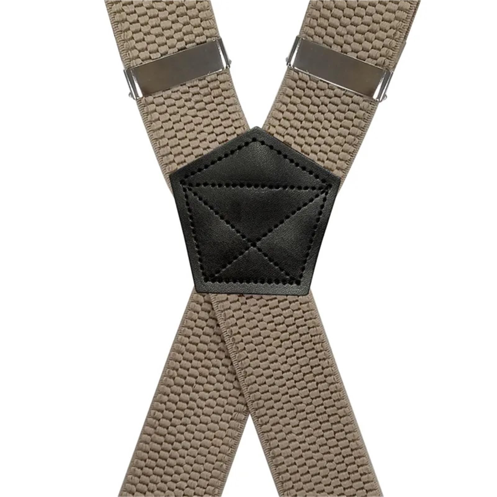 Tirantes Hombre Tirantes for Hombre, Clips de Metal Fuertes a la Moda, Tirantes Resistentes de 4 Cm de Ancho, Forma Ajustable y elástica, Regalos Familiares(Gray)