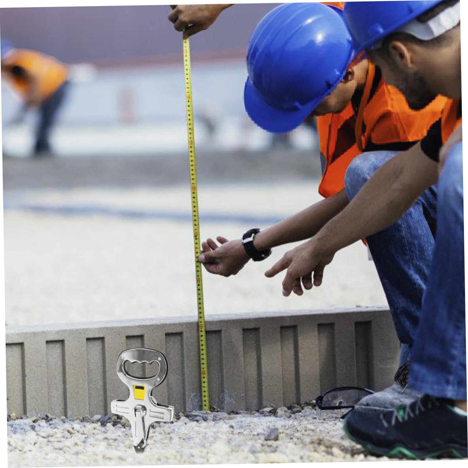 Cinta Métrica de Acero de Mano para Inserción en Suelo, Escala Precisa 0,1mm, 30m, 50m y 100m, Uso en Ingeniería