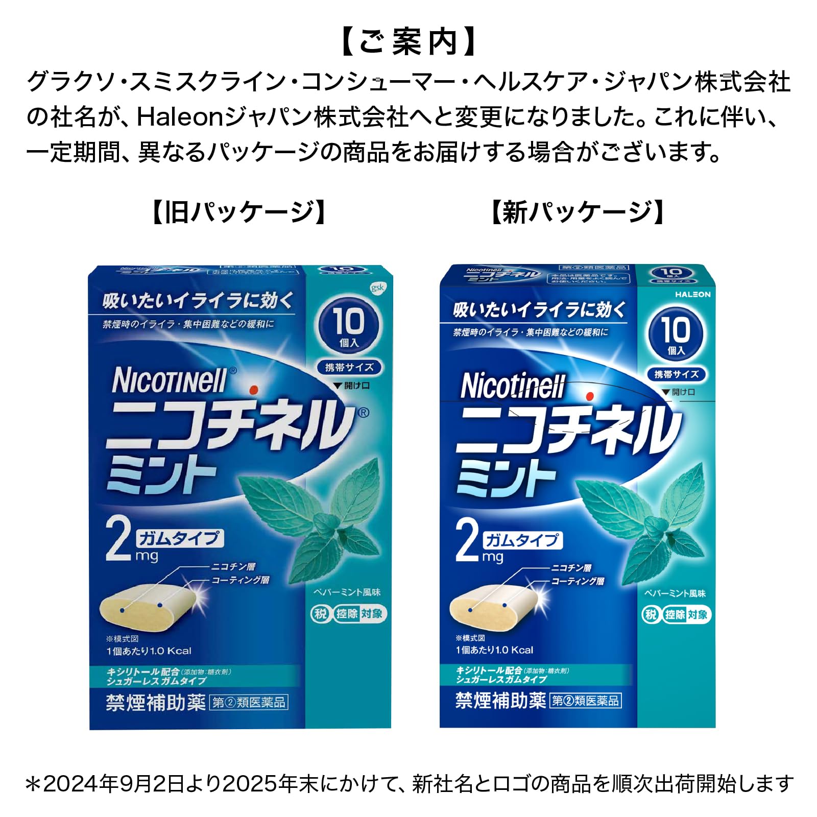 Amazon | 【指定第2類医薬品】 禁煙補助薬 ニコチネル ミント 10個