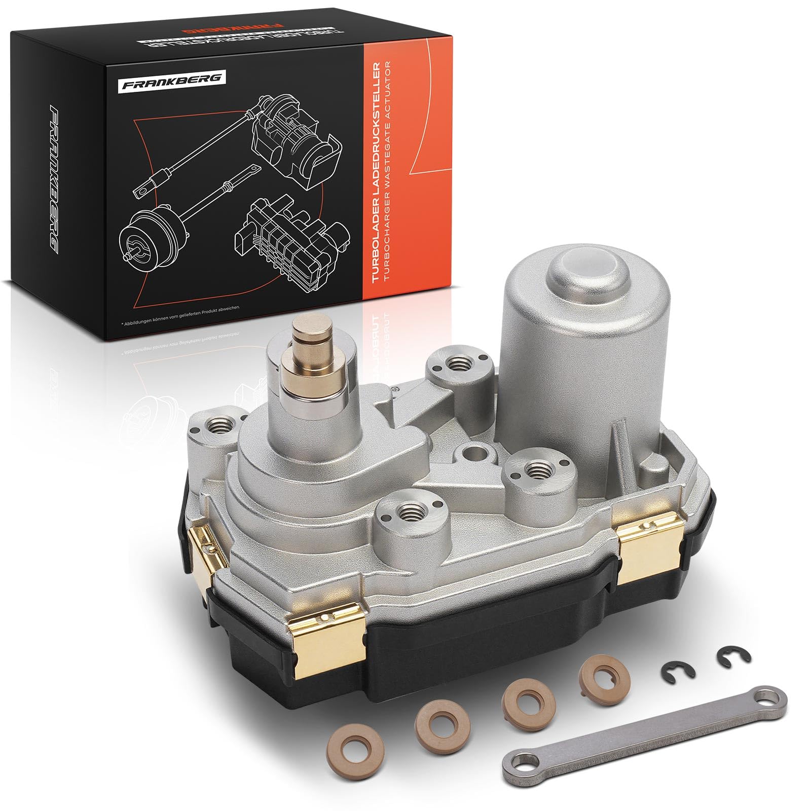 Frankberg 4-polig Elektronisch mit Dichtungen Turbolader Stellmotor Turboladeraktuator Kompatibel mit Tucson TL TLE 2.0 CRDi AWD Santa Fé IV Replace# 59001107264,59001107686