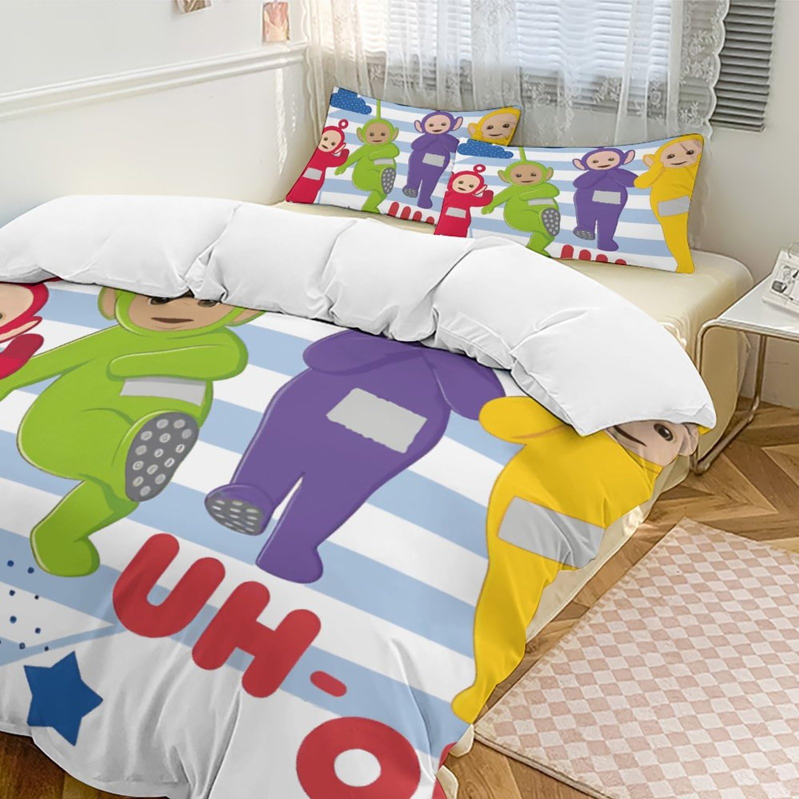 テレタビーズ　新品　枕、布団シーツ Amazon｜テレタビーズ 寝具セット シングル寝具カバーセット