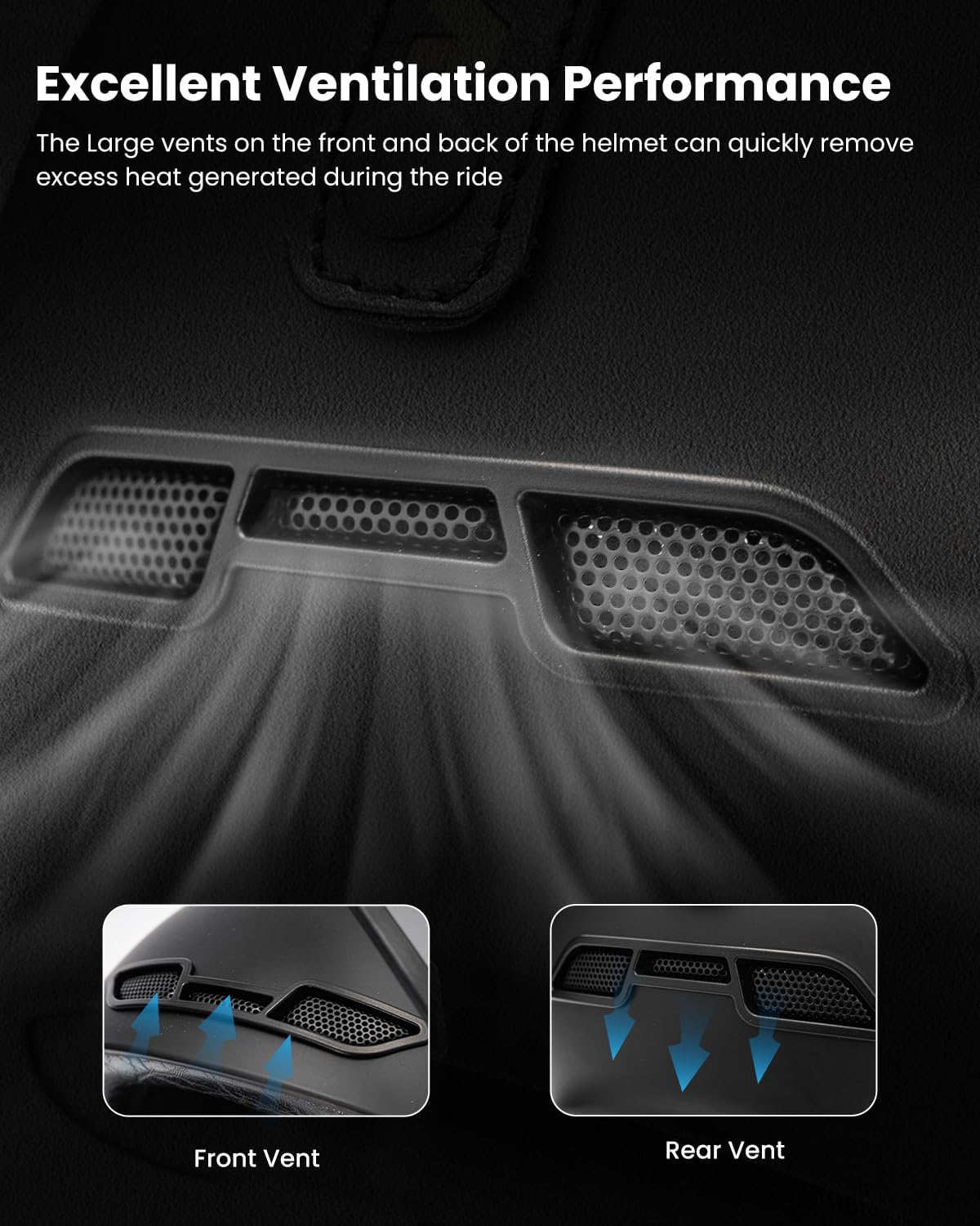 Pohľad zhora a ventilačný systém prilby ILM Z102