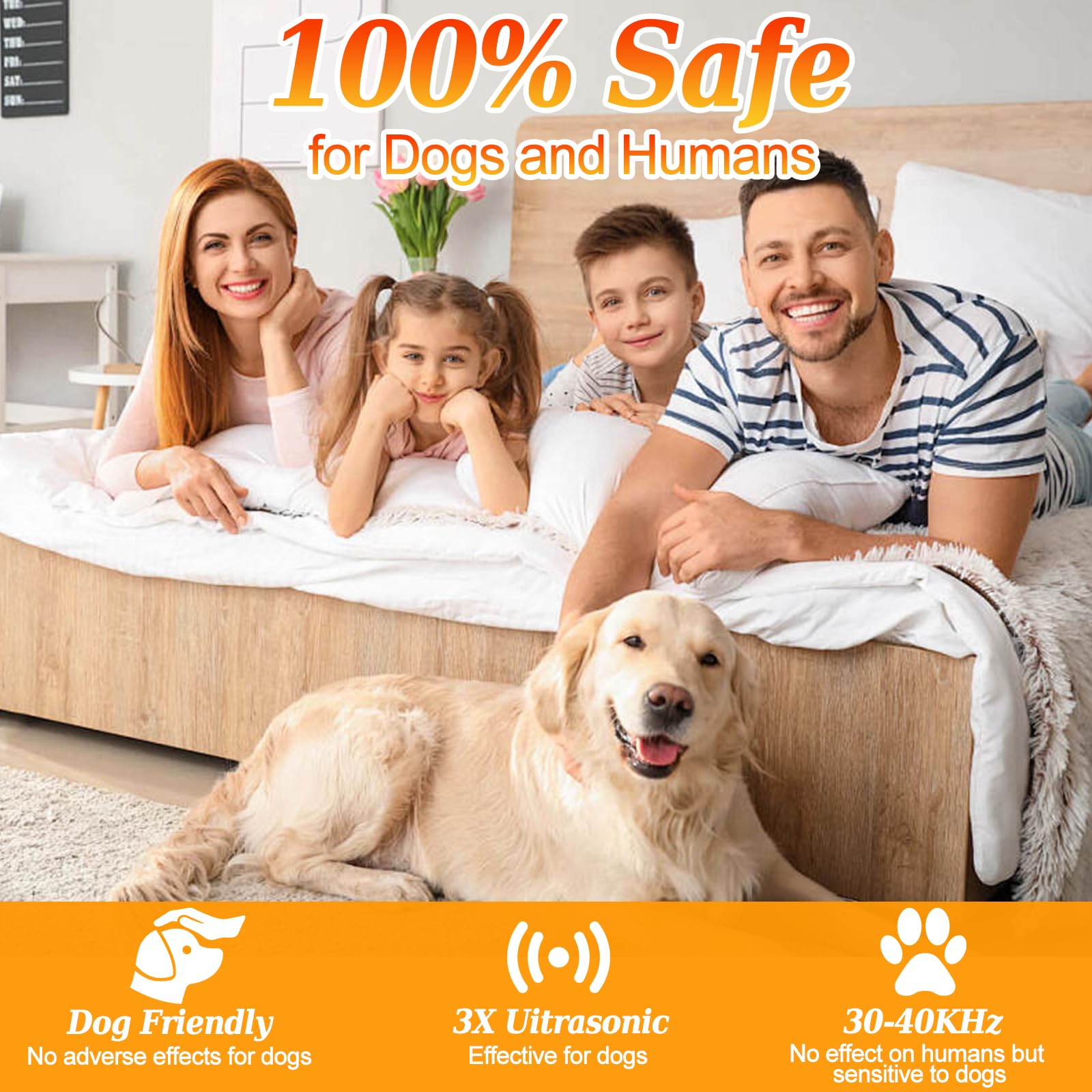 SENLINLIN Anti Barking Device for Dogs Ultrasonic Dog Barking Device with LED Light, Small & Portable Stop Dog Barking Devic - Image 3