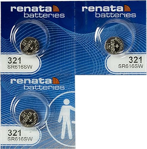 Renata Reloj batería fabricado en Suiza Renata 321o SR616SW (3baterías, 321o SR616SW)