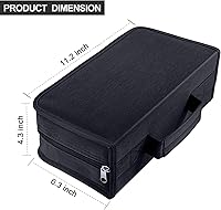 Vista 2 de Funda para CD y DVD, estuche para CD/DVD, capacidad de 128 unidades, organizador de CD, carpeta de CD, cartera portátil de CD para viajes en el Negro