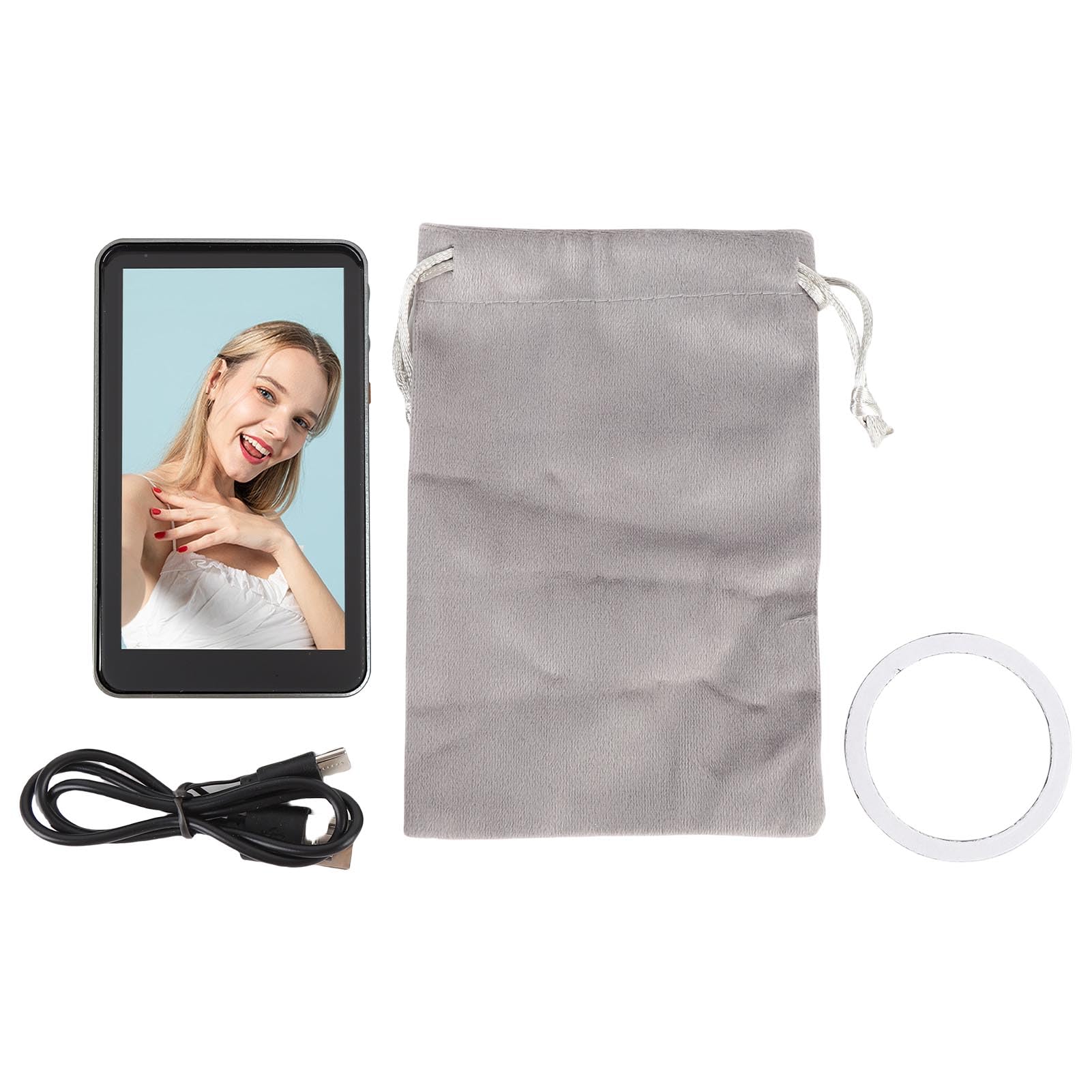 Pissente Teléfono Selfie Pantalla Control Remoto Bluetooth Magnético para Vlogging Transmisión en, Libera la Cámara Trasera, para Entusiastas de los Selfies, ABS, 4.07x2.46x0.48in (Gray)