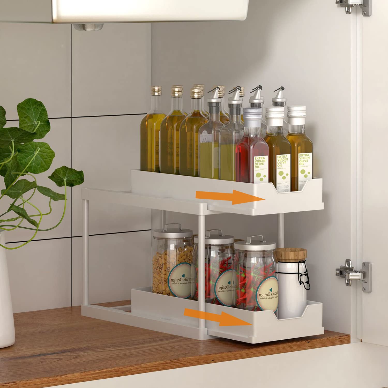 Buy AVSMGP Under Sink Organizers and Storage, 2 Tier Under Sink Kitchen