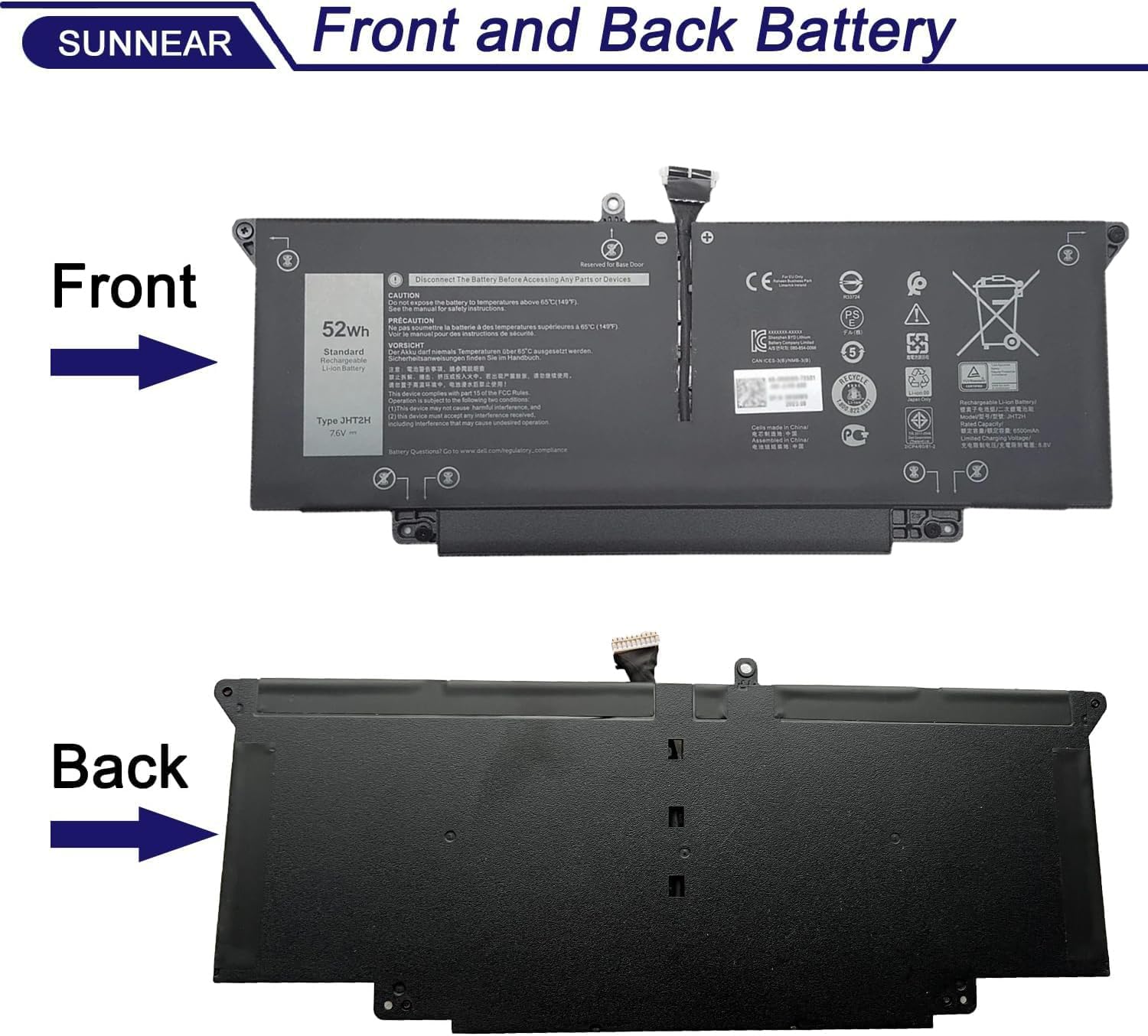 Batterie pour Dell Latitude 7410, 7310, 7CXN6
