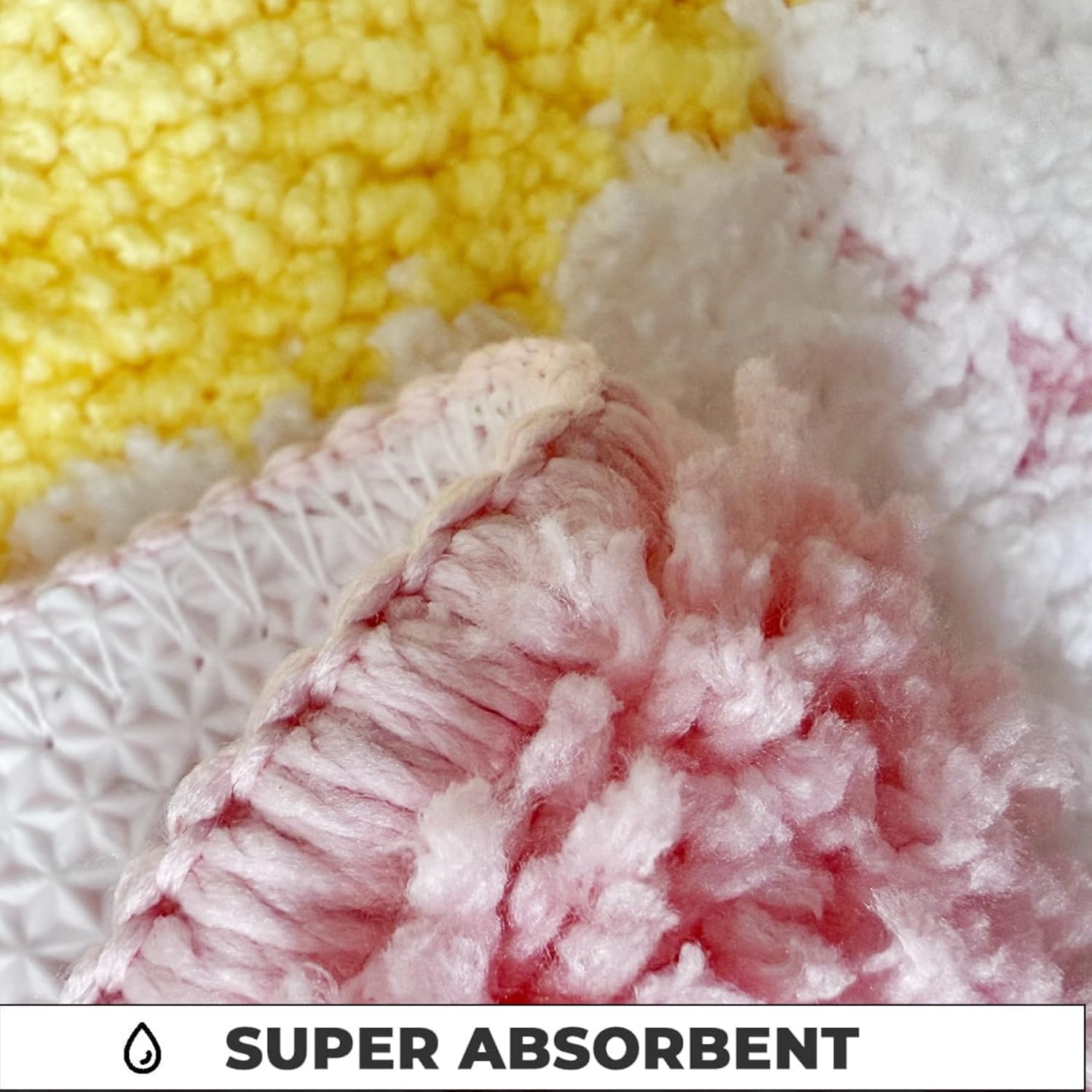 Daisy Shaped Rug 3.3ft Washable Circle Carpet Non Slip High Pile Flower Circular Area Rugs for Bedroom, Bathroom, Entryway, Kids Room, Office, College Dorm Pink