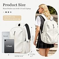 Vista 2 de weradar Mochila escolar para mujer, mochila de viaje para laptop, A3-beige., Mochilas Daypack