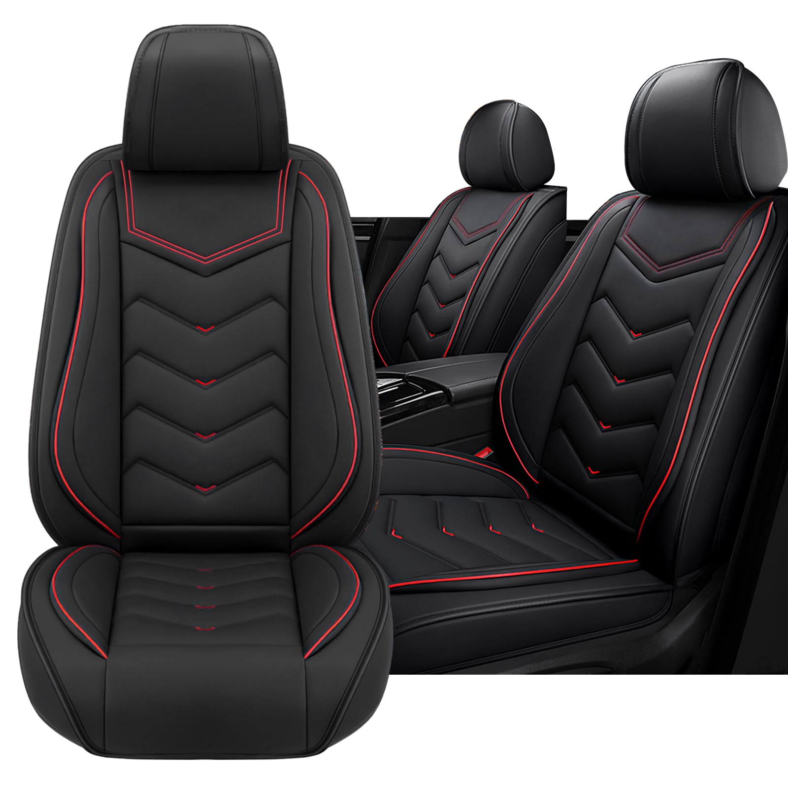 Car Seat Cover for MINI Cooper S Clubman 2008-2012, Driver's Seat Covers,Non-Slip Waterproof seat Cover,Wear-Resistant Nappa Leather car seat Covers. (Standard 2 Seats/Black)