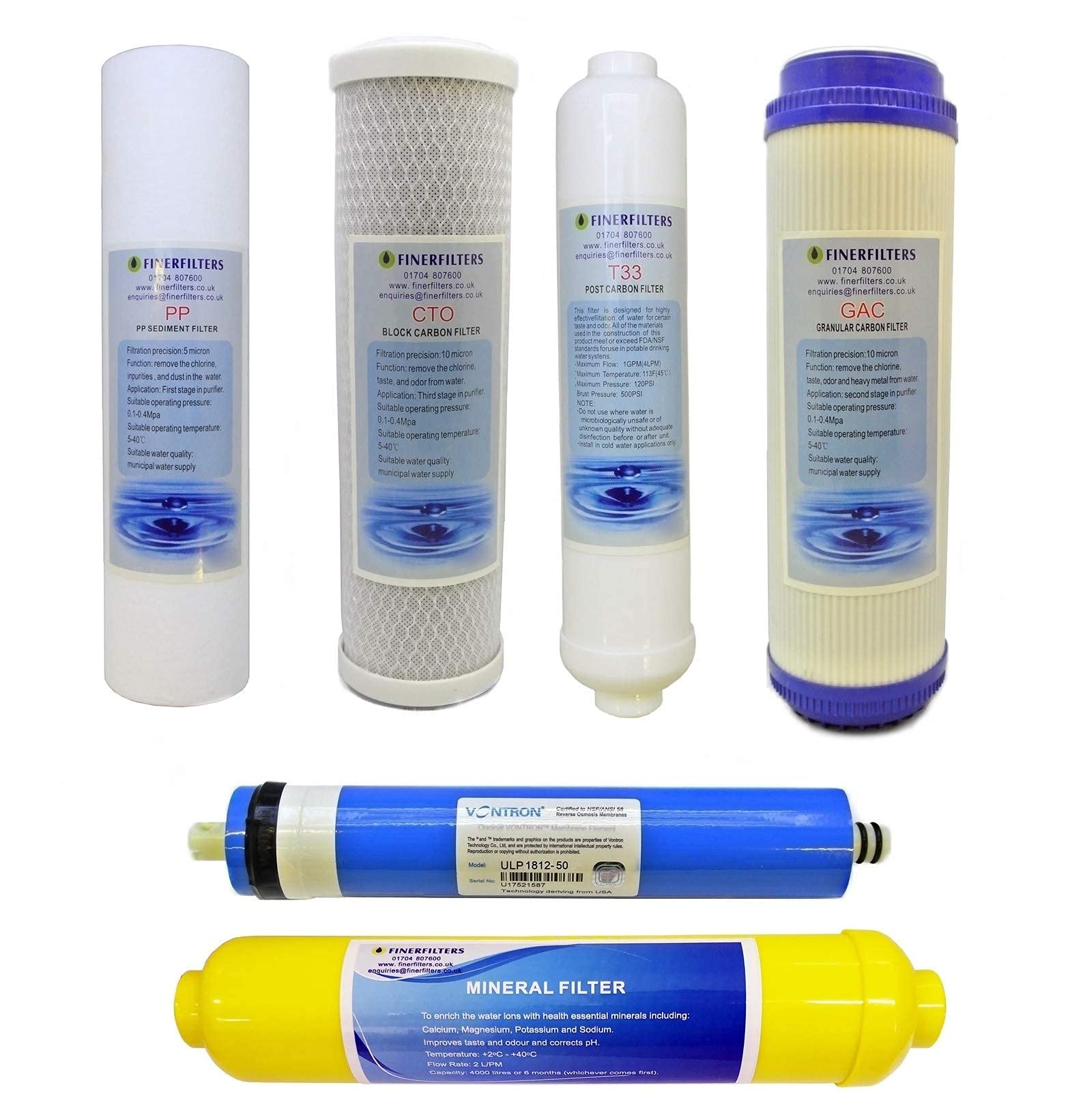 Finerfilters, unità con pompa per osmosi inversa, domestica, in 6 fasi