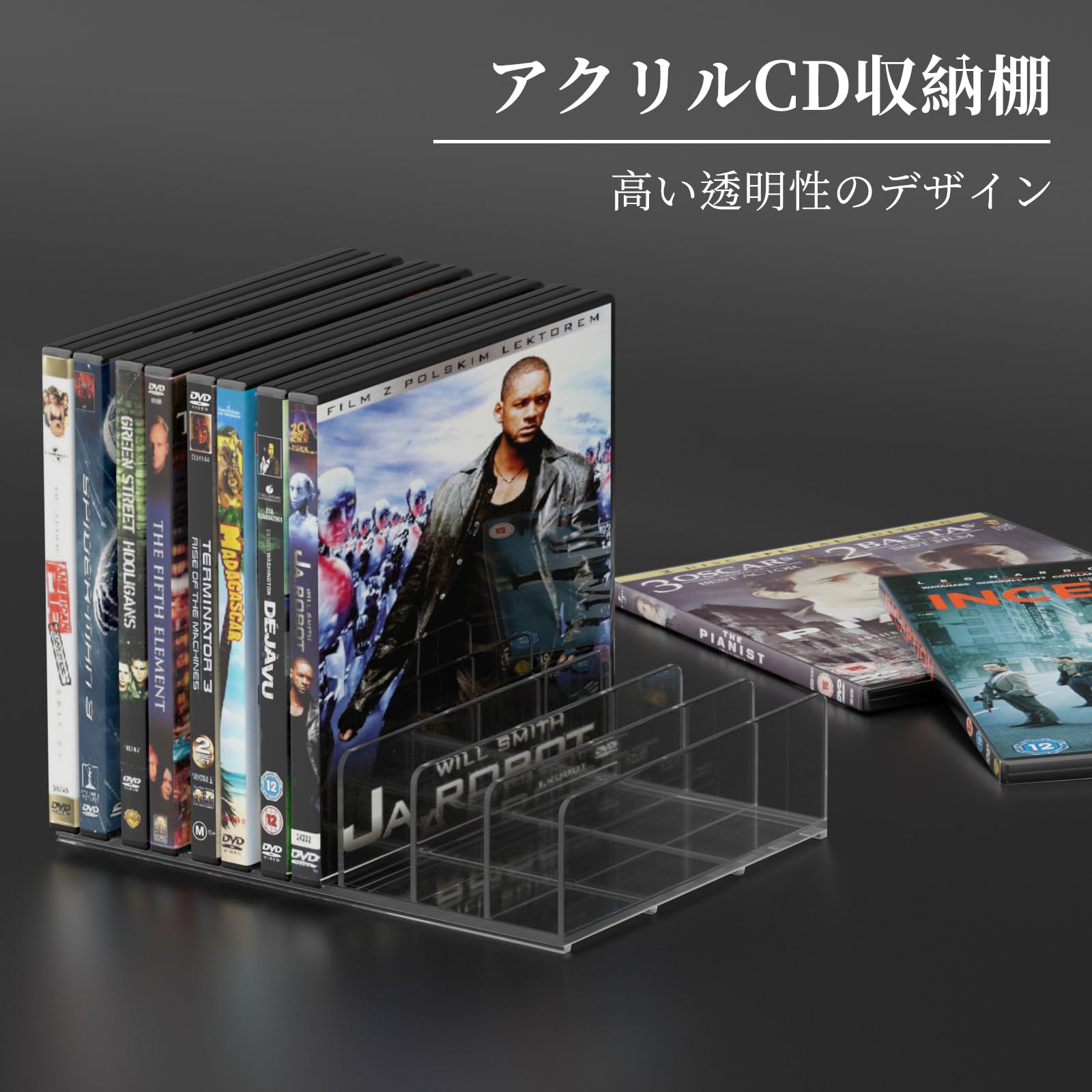 Amazon.co.jp: CDラック 卓上 CD/DVD収納ケース 2個 多機能収納ラック