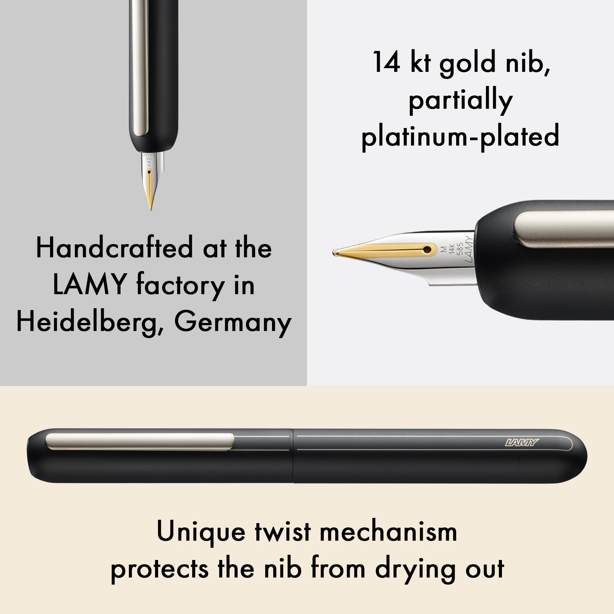 LAMY ダイアログ 3 ブラック M（中字） Amazon | LAMY ラミー 万年筆 ペン先M(中字) ダイアログ 3 ブラック