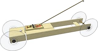 Doc Fizzix Basic II Mousetrap Car Distance Kit Engineered for Maximum Distance with Adjustable Steering