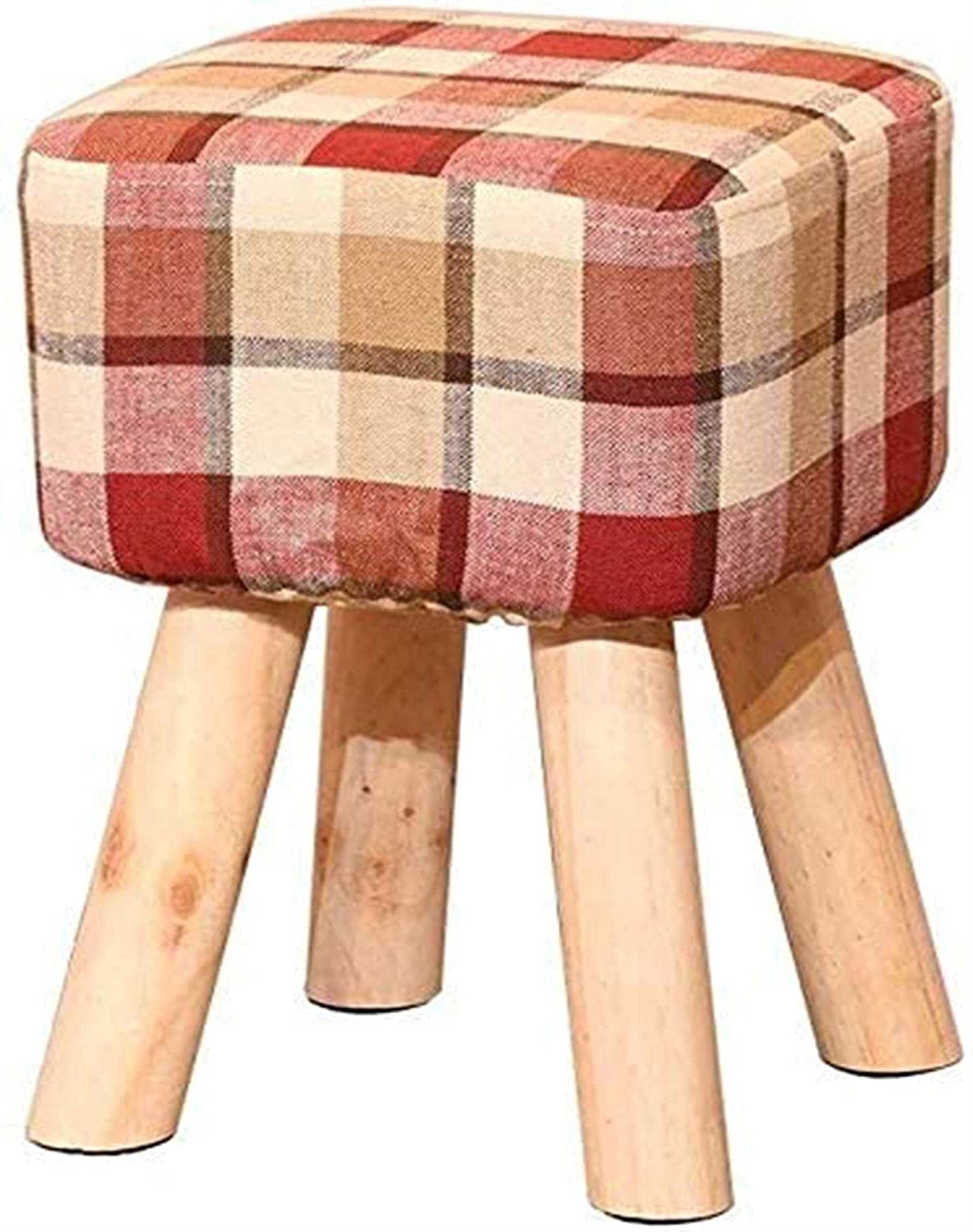 Petit tabouret en bois massif rembourré pour soulager les jambes lourdes