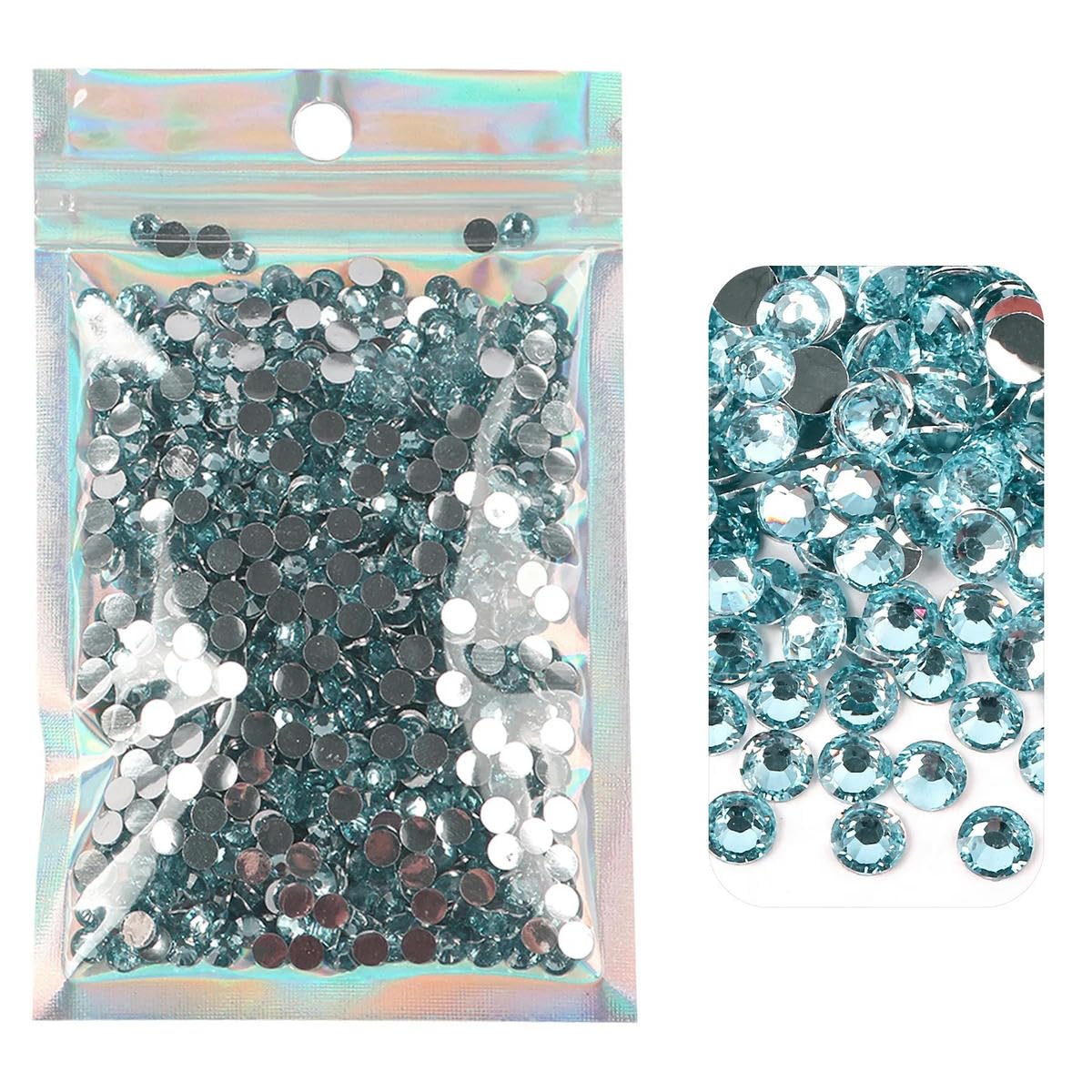 3000 strass rotondi in resina AB con retro piatto, 3 mm, SS12