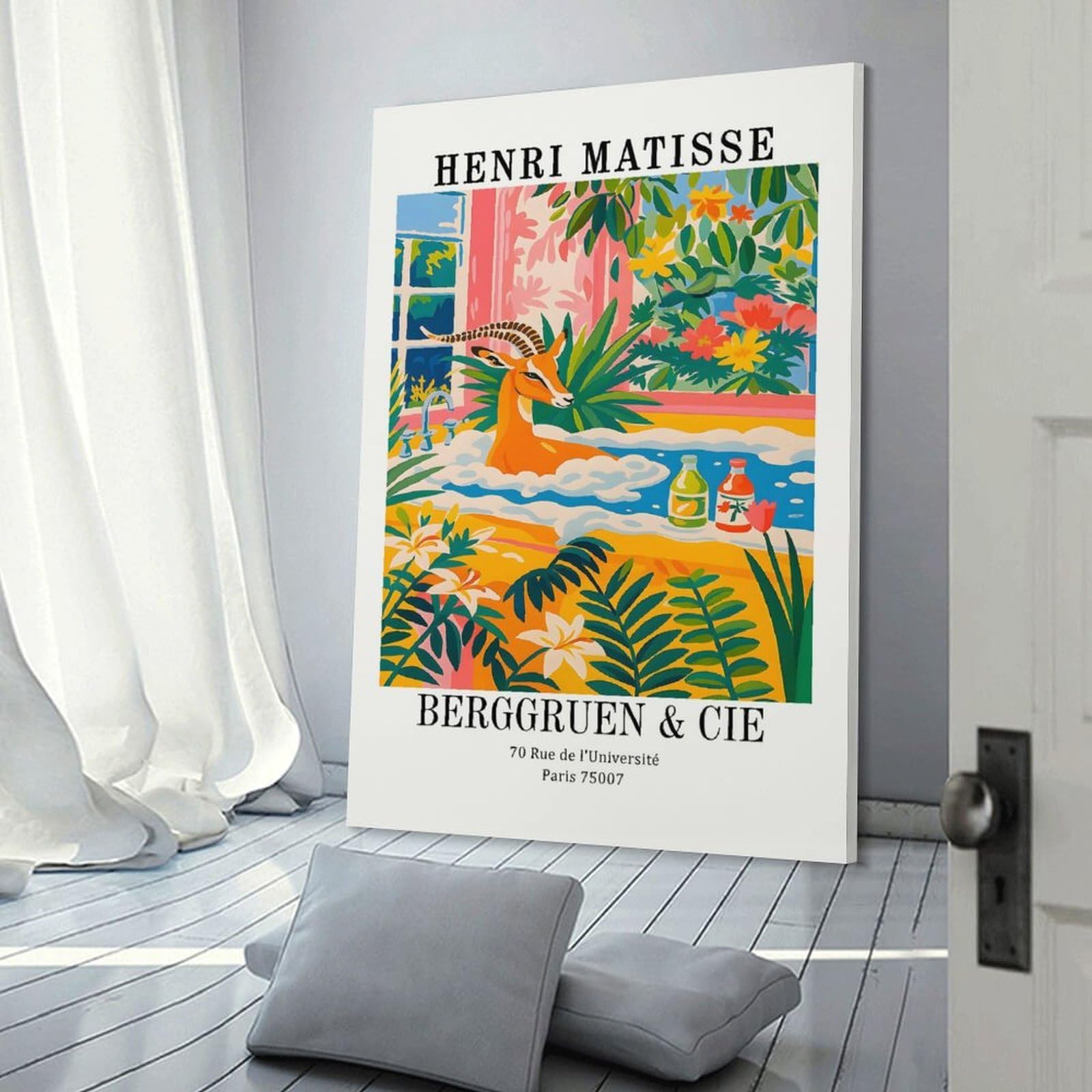 Junmoney Henri Matisse Exhibition Wall Art Print, 24x36inch(60x90cm), for Study, Office Or Focused Interiors, Home Office Artwork with Decorative Appeal