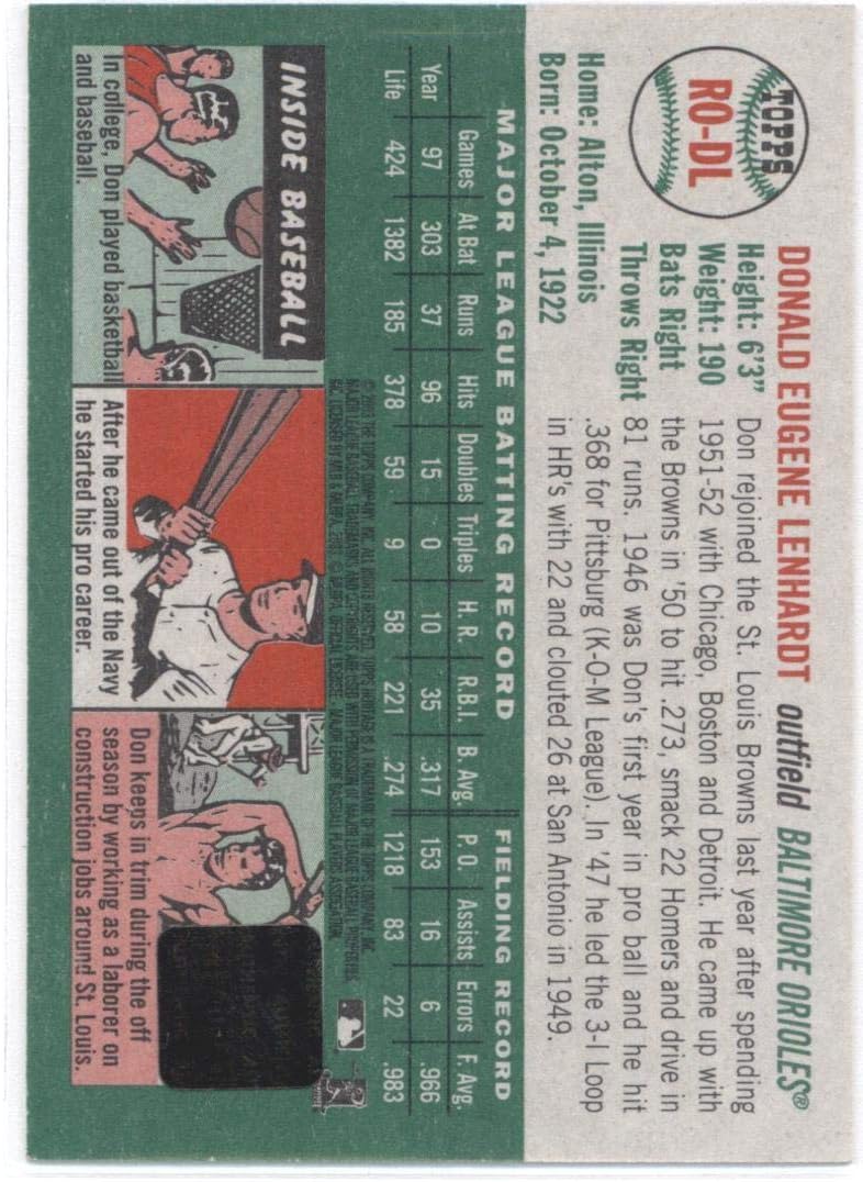 2003 Topps Heritage Real One Autographs #DL Don Lenhardt - Baltimore Orioles (On Card Autographed) MLB Baseball Card NM-MT