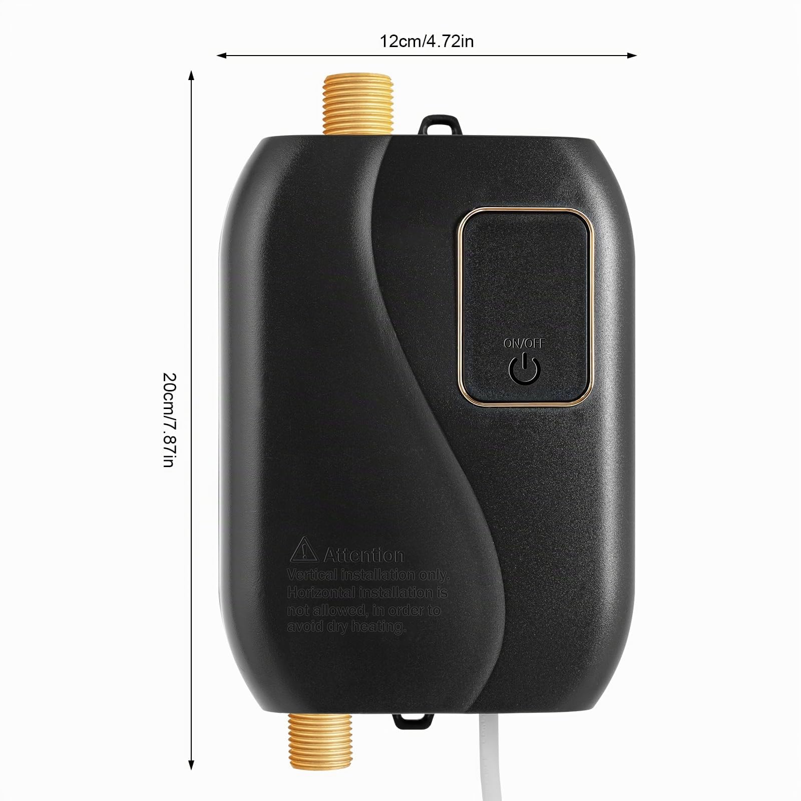 Scaldacqua istantaneo 230V, scaldacqua elettrico senza serbatoio, doccia elettrica istantanea senza serbatoio 3500W, per bagno e cucina, 25-50 °C