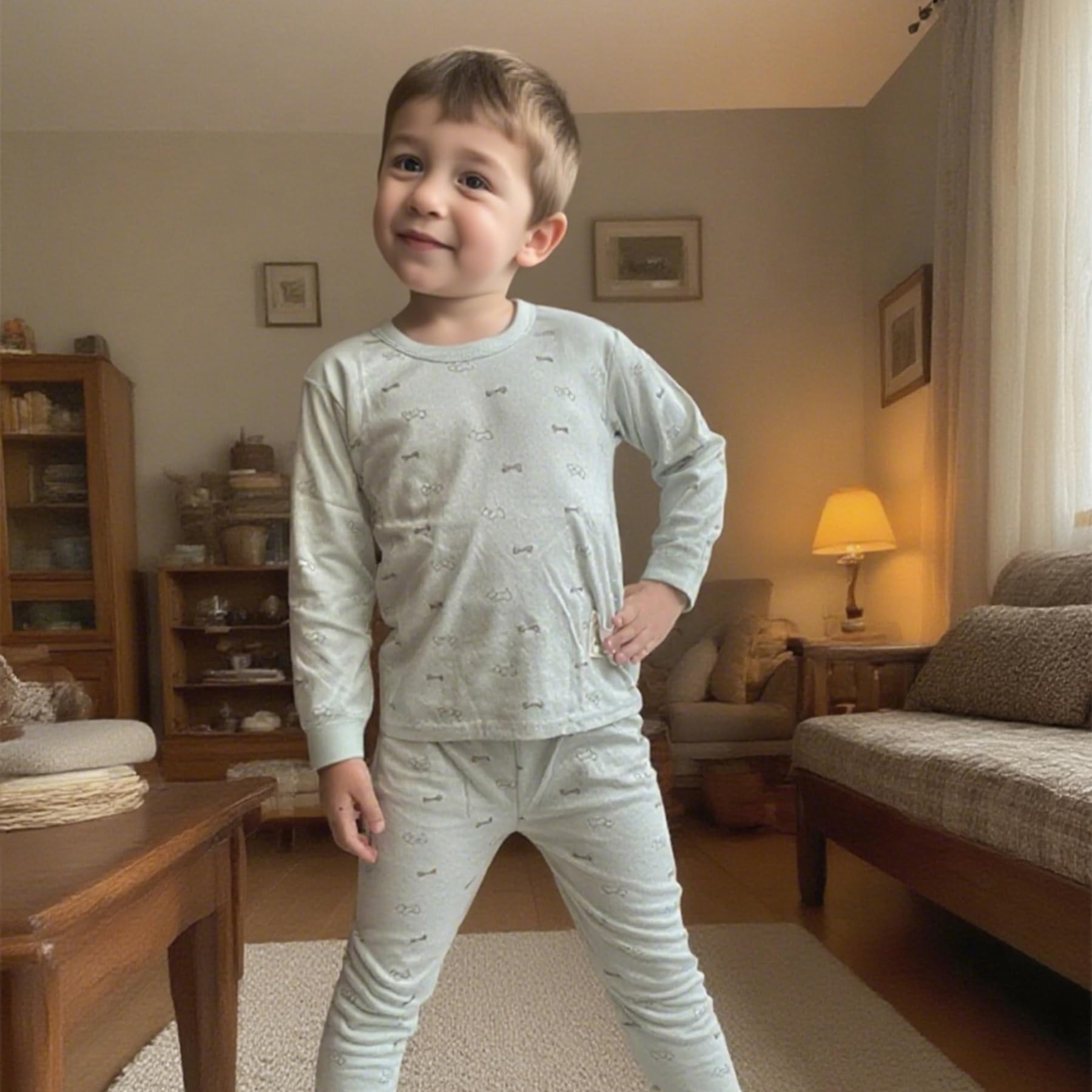 100% Coton Baby Boys Girls Ensemble Pyjama Manche Longue Vêtements de Nuit (6M-5 Ans) (Tag65 (3-4 Ans), Motif 9)