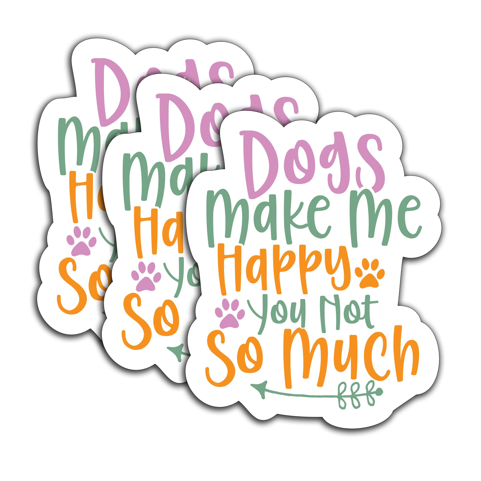 Autocollants patte de chien cadeaux amateurs de chiens vinyle 3pcs