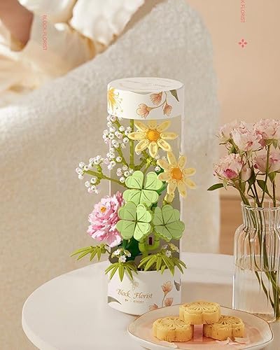 Miniatura 7 de Flower Bouquets Building Set Garden Building Blocks Artificial Flowers Set Compatible with Lego are a Birthday, for Kids, Lover, Friends (598PCS)