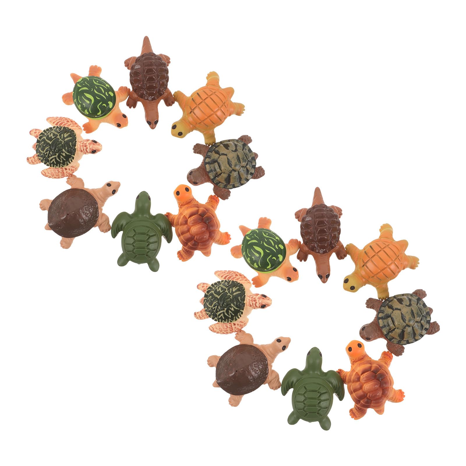 Mini figuras de tortugas impermeables de resina para acuarios y maquetas vivas