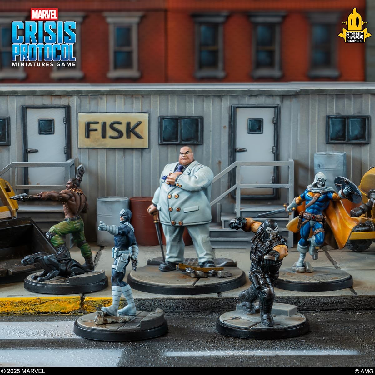 Asmodee Marvel: Crisis Protocol Criminal Syndicate Affiliation Pack - Includes Kingpin, Hood, Bullseye & M.O.D.O.K., Tabletop Miniatures Superhero Game, Ages 14+, 2 Players, 90 Min Playtime