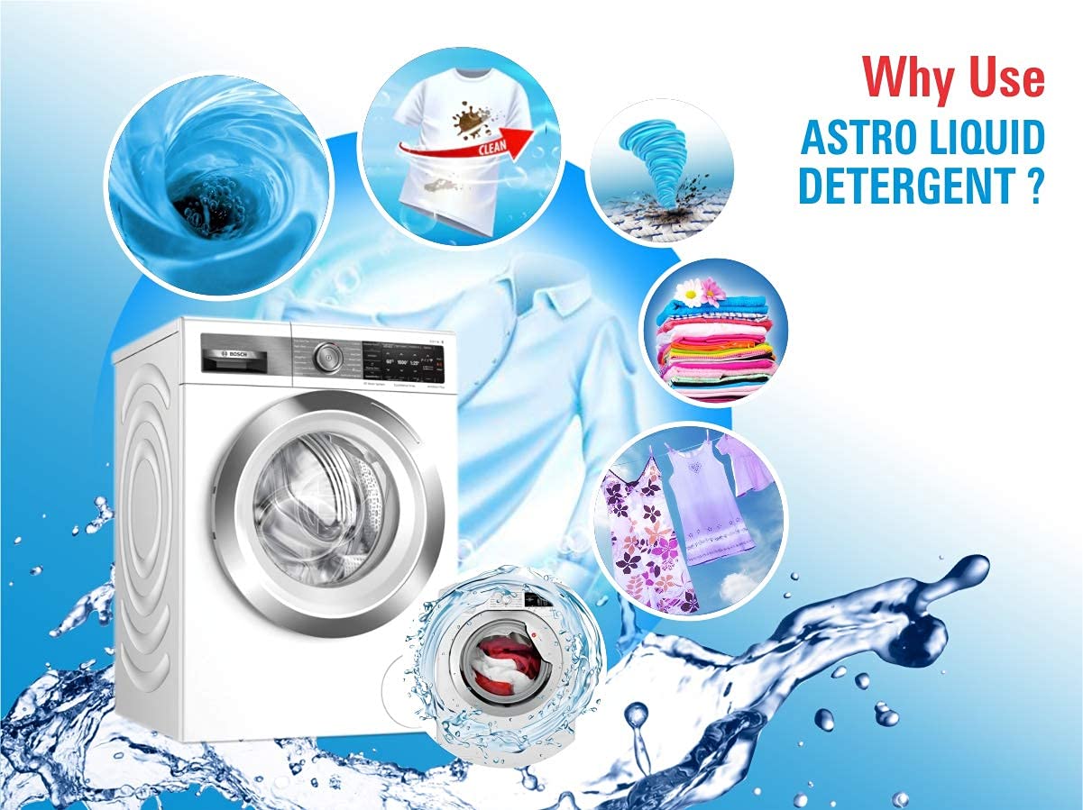 Astro Plus + Liquid Detergent 1 Liter and Dry Clean At Home (10 Wipes 2 Piece Combo) 4