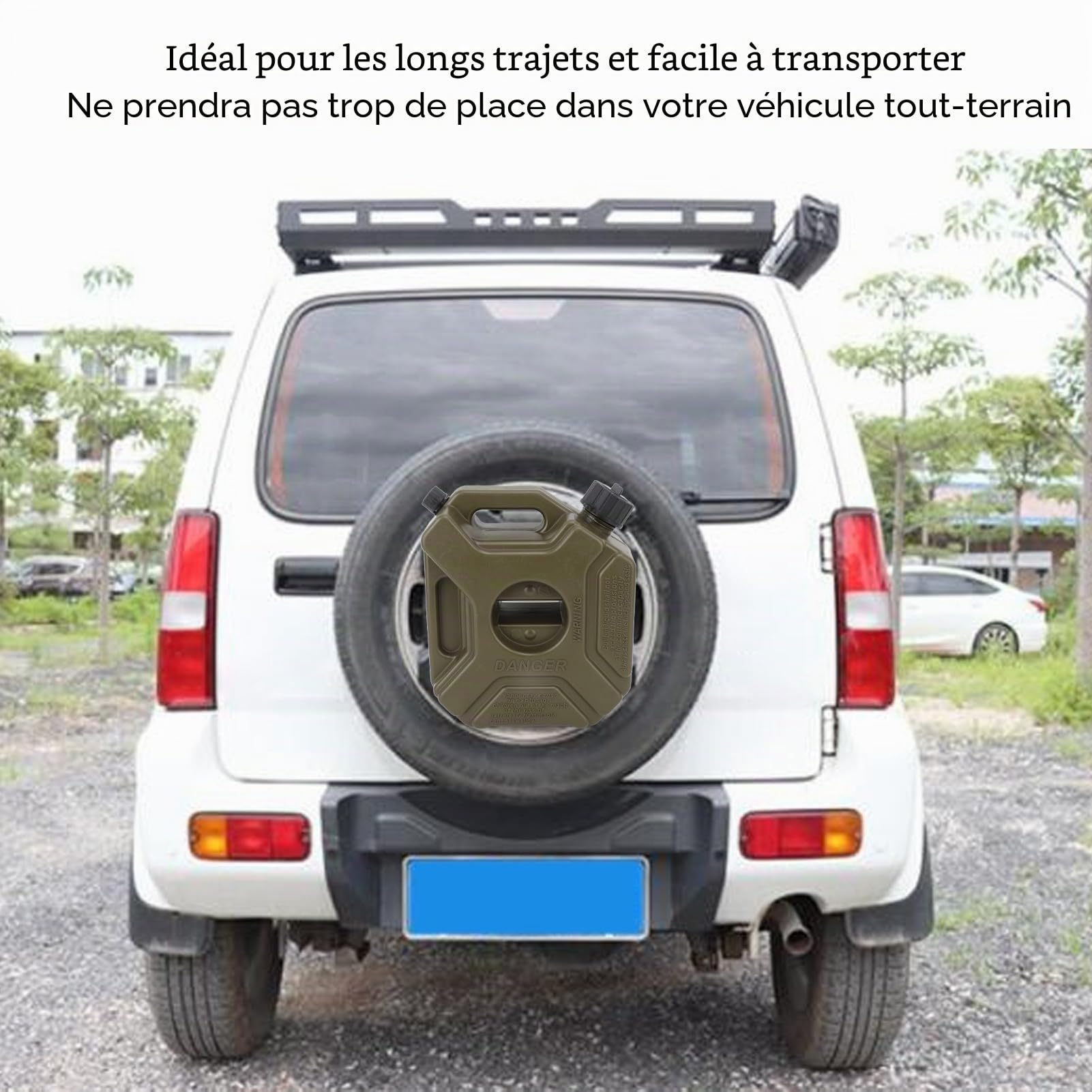 Réservoir D'Essence, 3 L 0,75 Gallons, Bidon D'Essence, Mazout, Essence, Réservoir de Secours Vert pour la Plupart des Voitures, Motos, UTV, VTT, Véhicules Tout-terrain (Sans