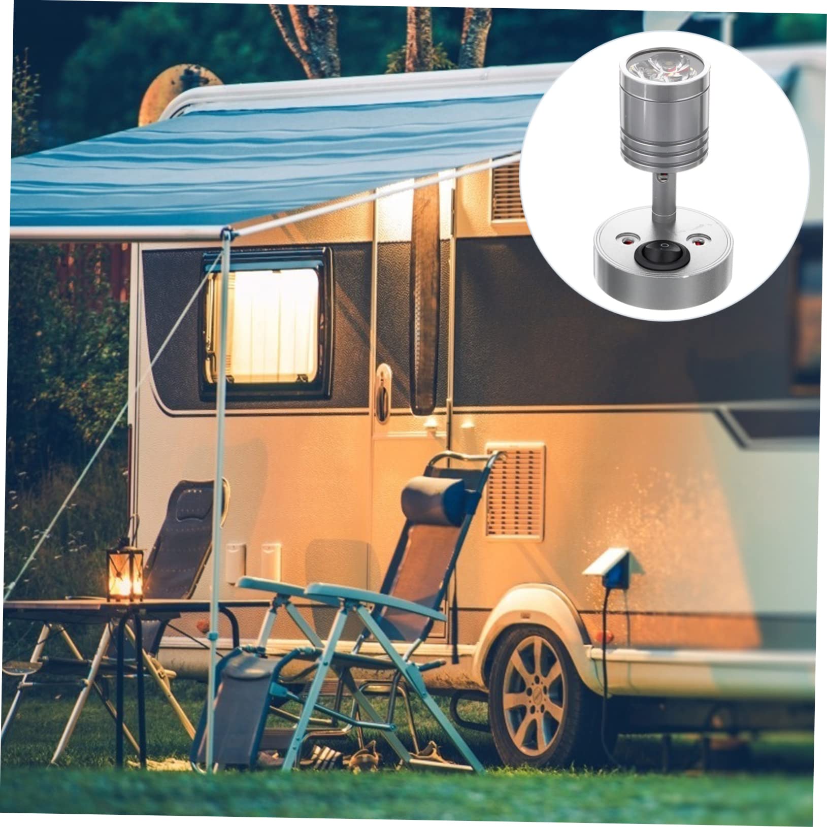 Happyyami 3W LED Reading Light for Rv Boat and Yacht Swivel Spotlight with Warm Light for Interior Lighting and Spaces