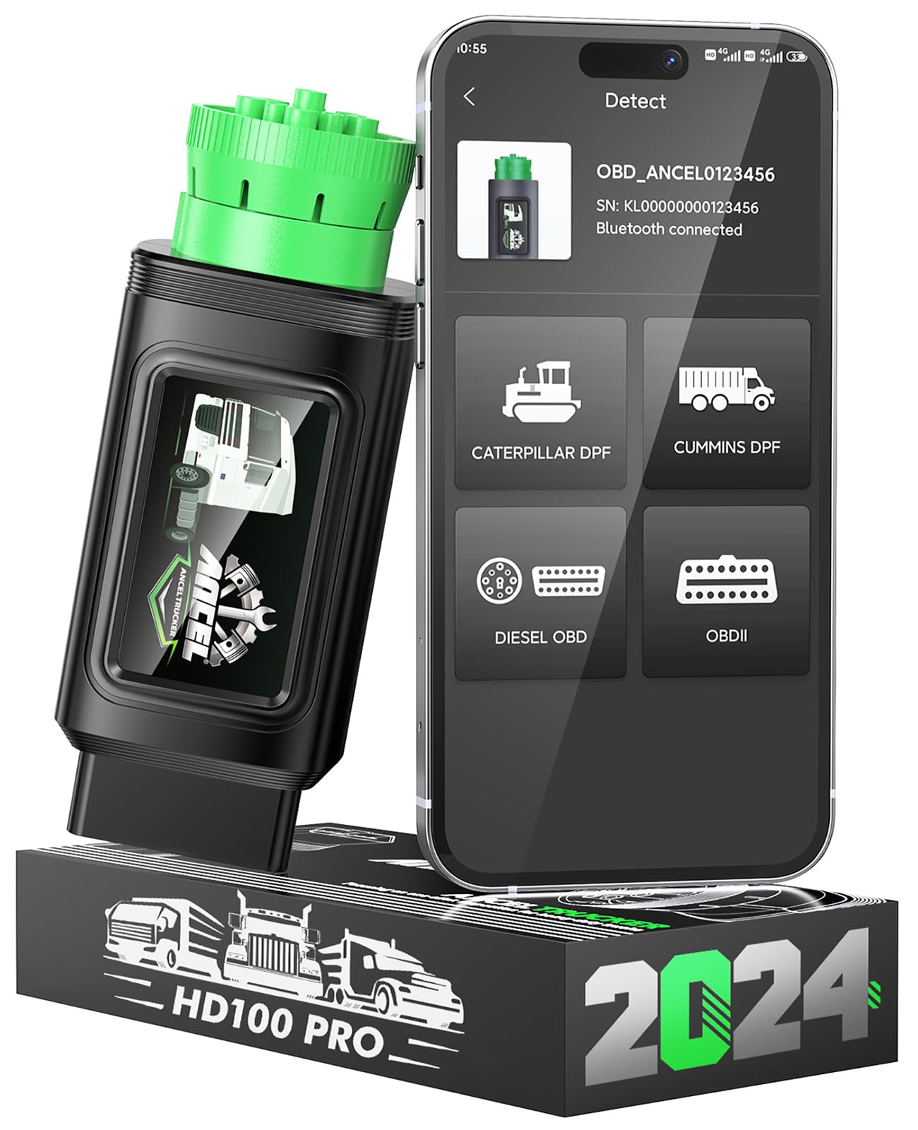 Buy ANCEL HD100PRO Bluetooth Heavy Duty Truck Scanner,DPF Force Regen