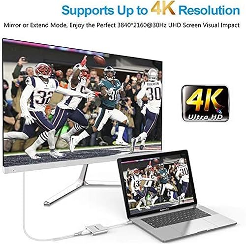 Miniatura 18 de Tuwejia Adaptador multipuerto USB C a HDMI USB 3.1 Gen 1 Thunderbolt 3 a HDMI 4K Video Converter/USB 3.0 Hub Port PD Puerto de carga rápida con gran