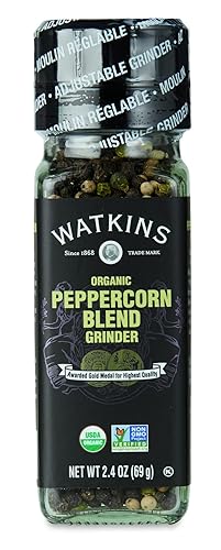 Watkins Molinillo de mezcla de pimienta orgánica, 2.4 onzas