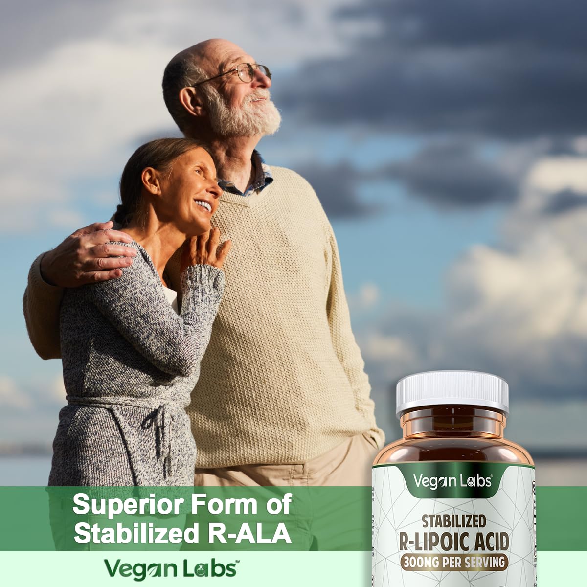 Vegan Labs Stabilized R-Lipoic Acid 300MG, 120 Vegan Capsules- Supports Cellular Energy and Antioxidant Protection- Gluten Free, Non-GMO, Stabilized Na R-ALA Supplement- 4 Month Supply — Amazon image 6