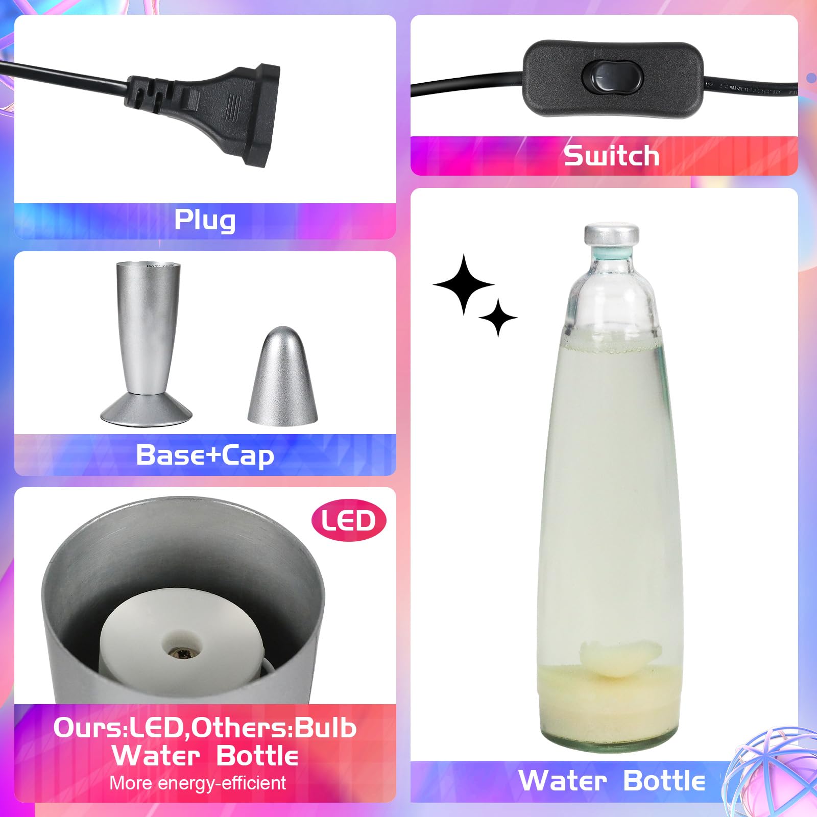 FBSPORT Lampes à mouvement liquide lampe a lumineuse 17 changement de couleur Lampe d'ambiance,adeau Enfant Décoration de chambre à coucher, salon lampe de bureau adulte