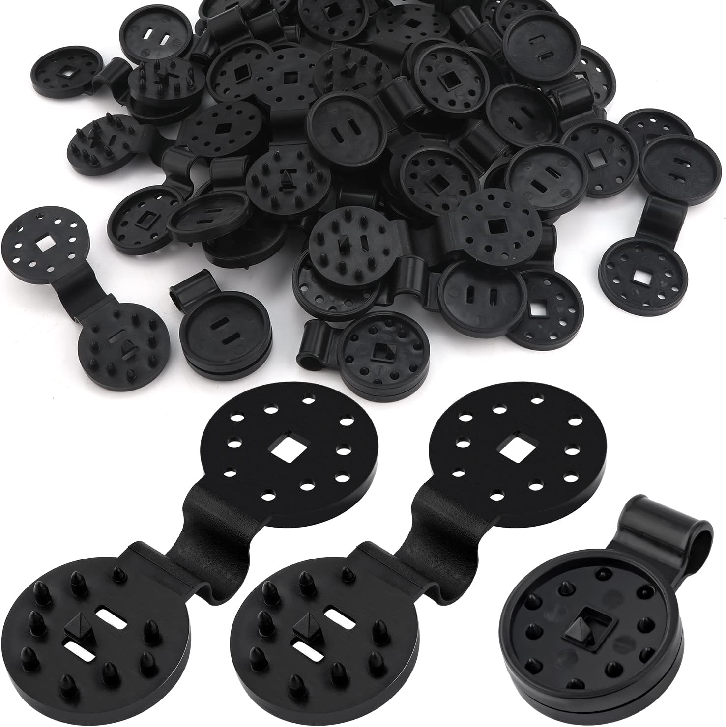 TOYMIS 100pcs Shade Cloth Clips, Plastic Shade Cloth Heavy Duty Lock Clips Round