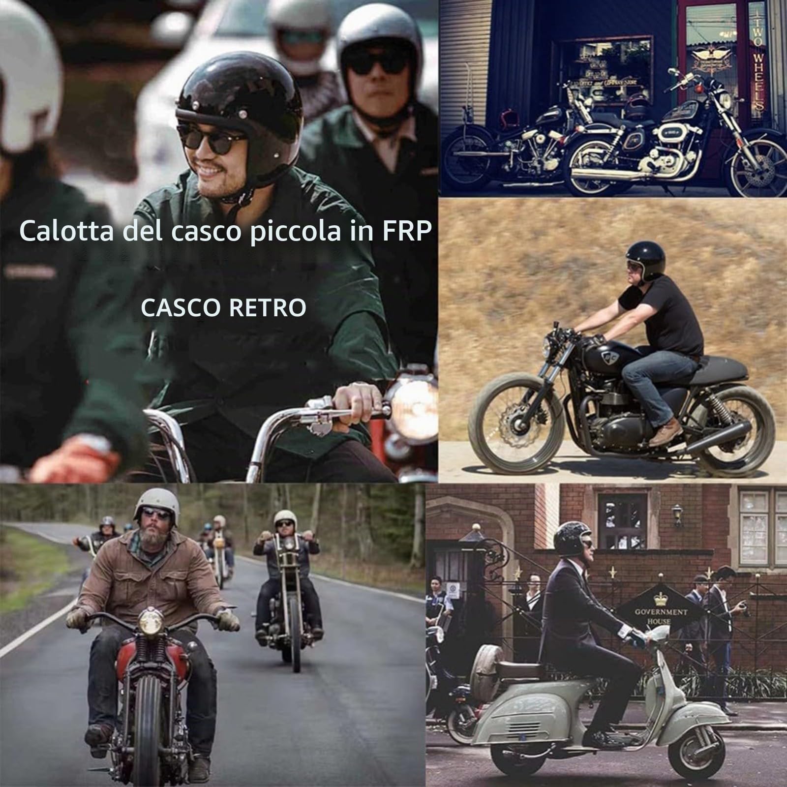 Casco Da Moto Jet Stile Vintage, Omologato ECE, In Fibra Di Carbonio, Leggero, Con Visiera Parasole E Interno Rimovibile.