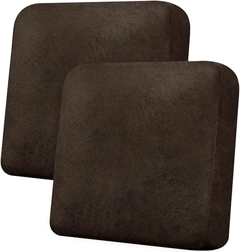 Vista 49 de Fundas de cojín para sofá, con aspecto de cuero, 3 piezas, juegos de fundas elásticas para asientos de sofá para sala de estar, fundas de cojín