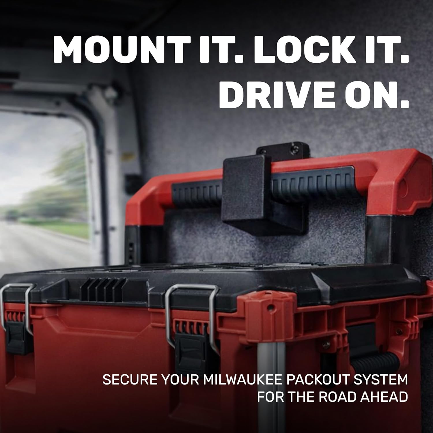 Rolling Packout Wall Mount Hook for Milwaukee - Secures Packout Stack in Enclosed Trailers or Vans -Mounts with Standard Drywall Screws - Milwaukee Tools Accessories Organizer