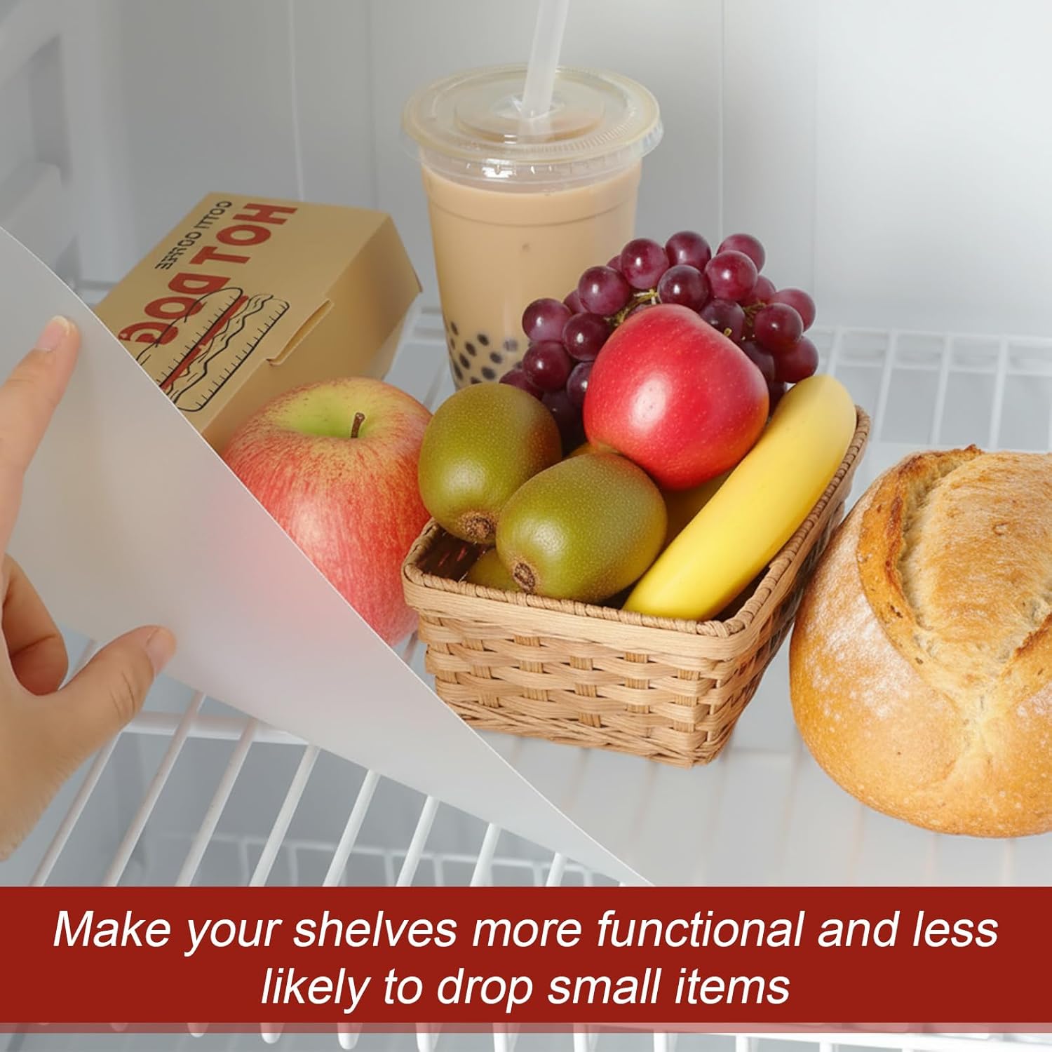 8 Pcs Frosted Plastic Shelf Liner Waterproof Non Adhesive Shelf Mats for Wire Shelves Strength Wire Shelving Cover for Kitchen Shelving Unit Pantry Cabinet Storage (12 x 48 Inch)