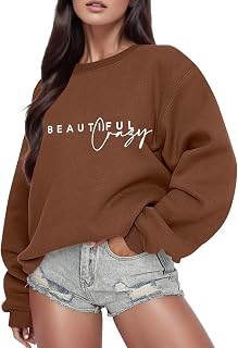 Pianshanzi Sweatshirt Women's Pullover Hoodie Fashion Print Crew Neck Long Sleeve Hoodie Autumn Winter Casual Loose Tops Love Print Autumn Winter Streetwear Pullover Sweatshirts
